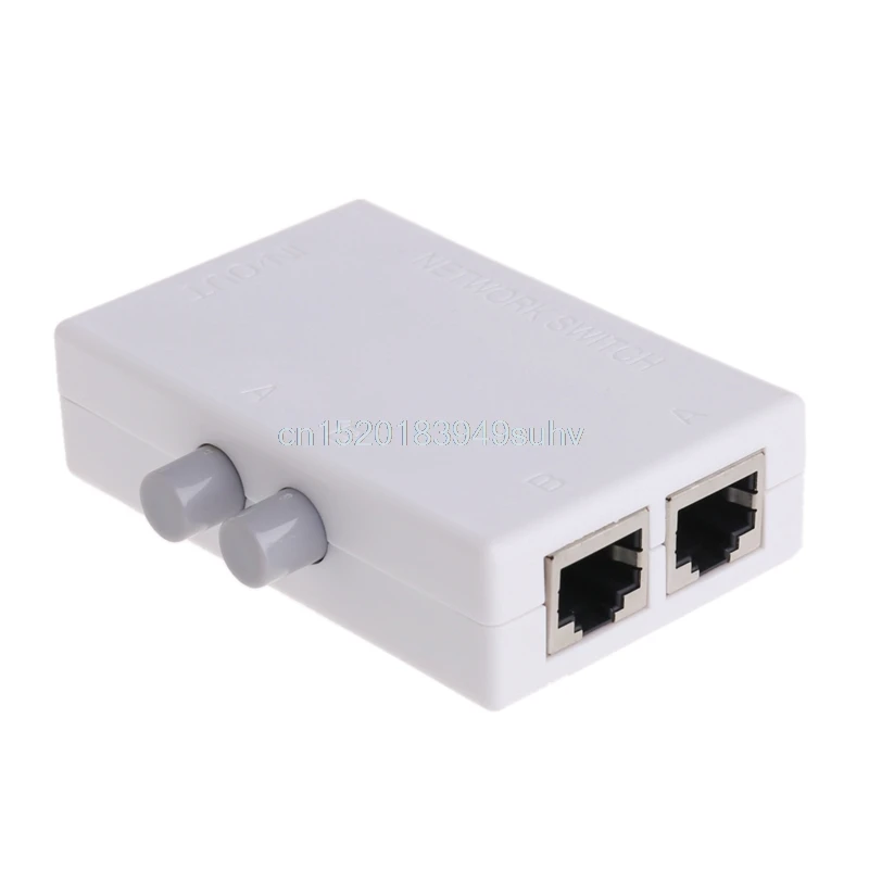 

JINSHENGDA Network Hubs Mini Dual 2 Way 2 Ports RJ45 Network Manual AB Sharing Switch Box Adapter HUB #L059# new hot