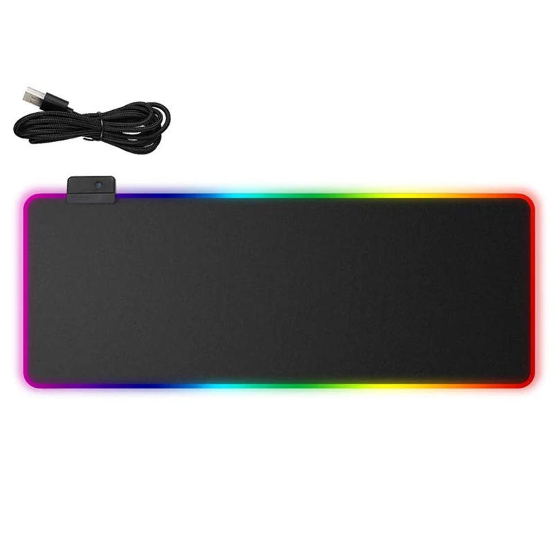 Горячая игровой коврик для мыши RGB светящийся светодиодный Противоскользящий портативный для ПК компьютера ноутбука