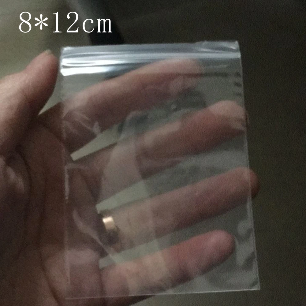 

30Pcs/Lot 8*12CM Zip Lock Bags Clear Poly Bag Reclosable Plastic Small Baggies Gift Candy Package Gifts Bags/Pouches