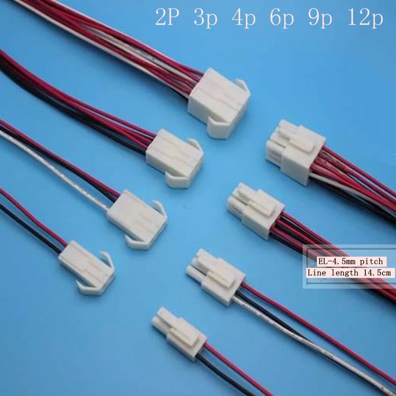 

EL-4.5mm pitch 2P 3p 4p 6p 9p 12p harness male and female end of each 14.5cm