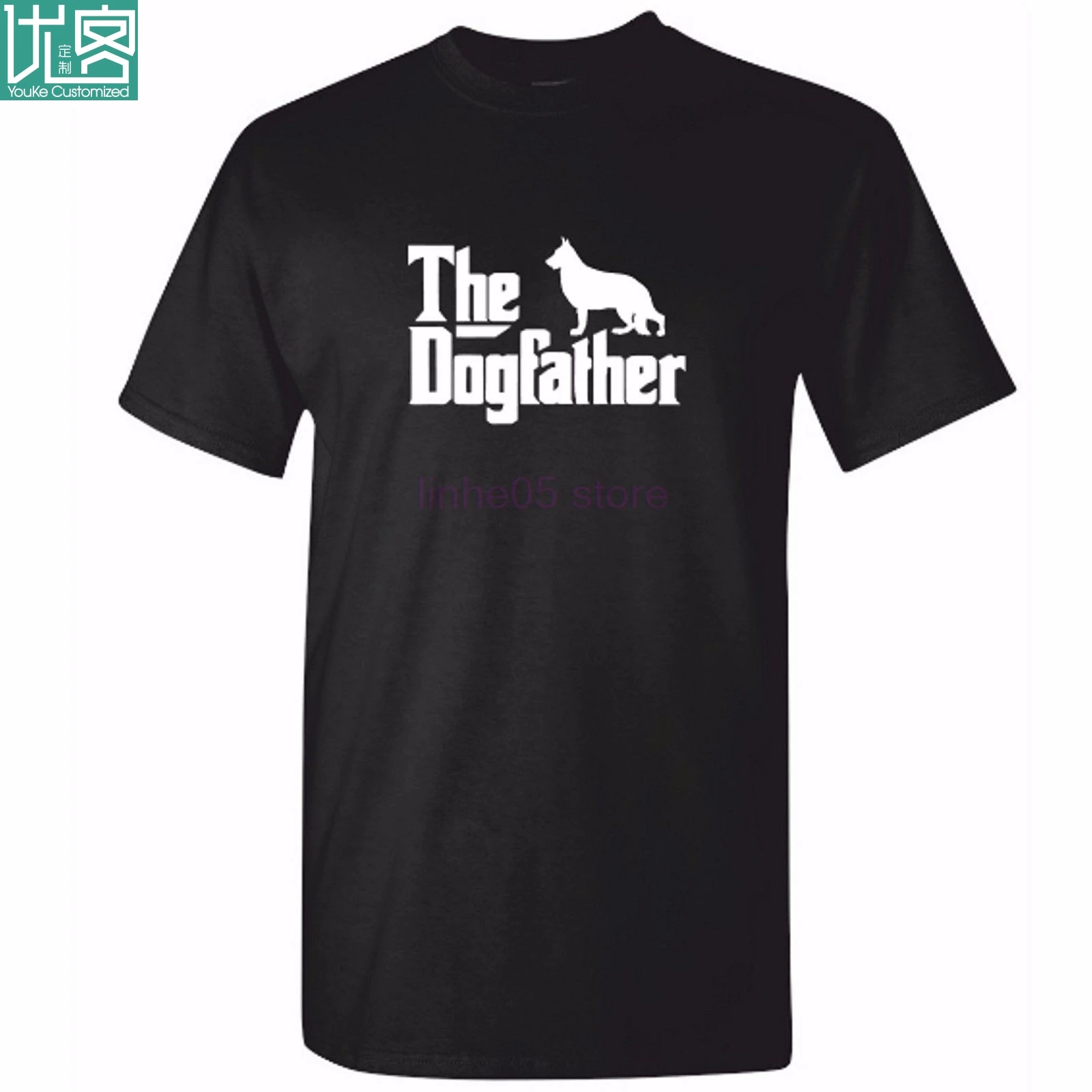 

Mens German Shepherd TShirt DOG FATHER T Shirt Alsatian Gift