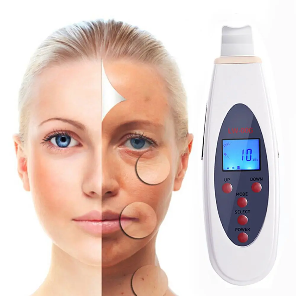 

Ultrasonic Face Skin Scrubber Facial Cleaner Peeling Vibration Blackhead Removal Exfoliating Pore Cleaner Tools