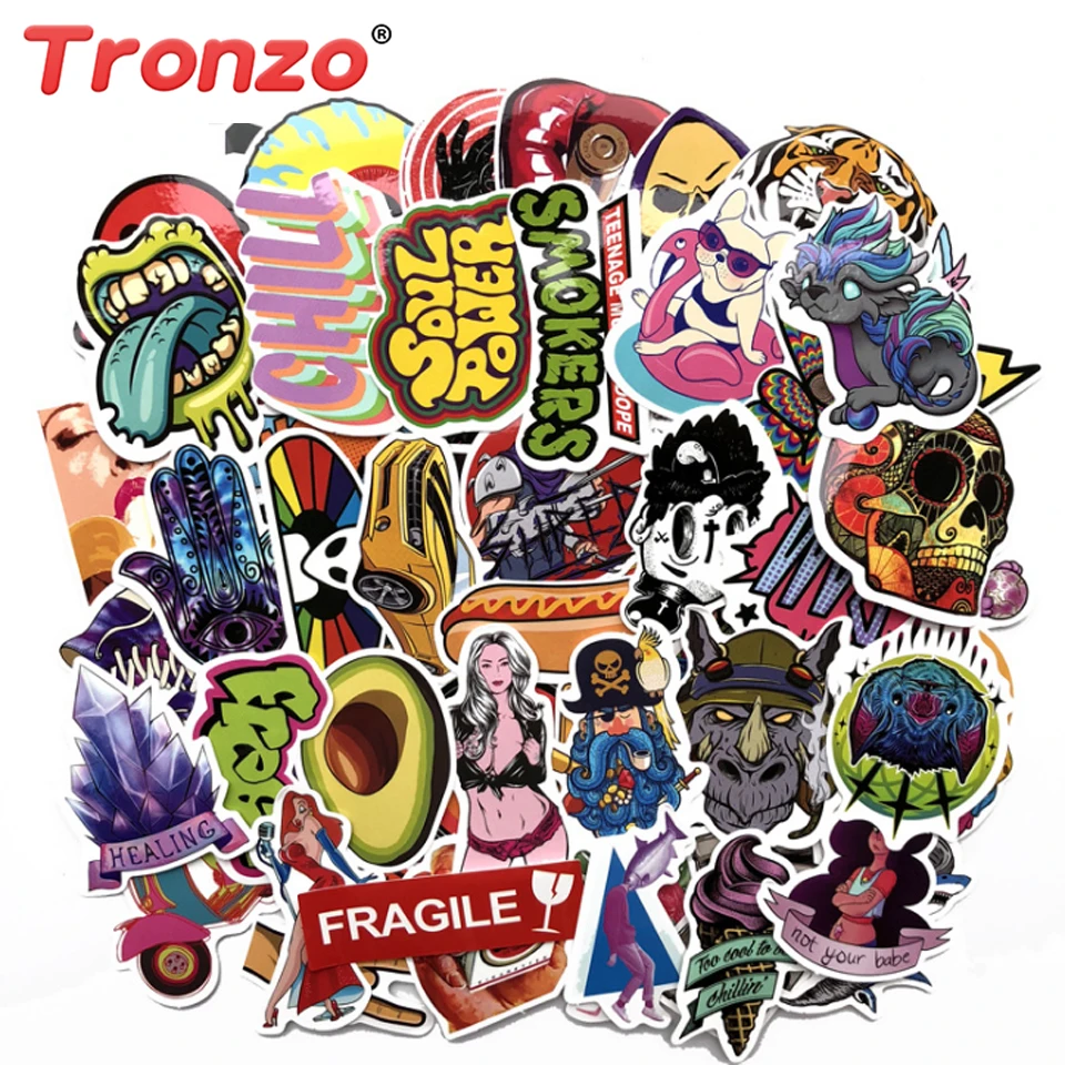 Tronzo наклейки 100 шт./компл. Хэллоуин Horro стикер пластиковые граффити с монстрами