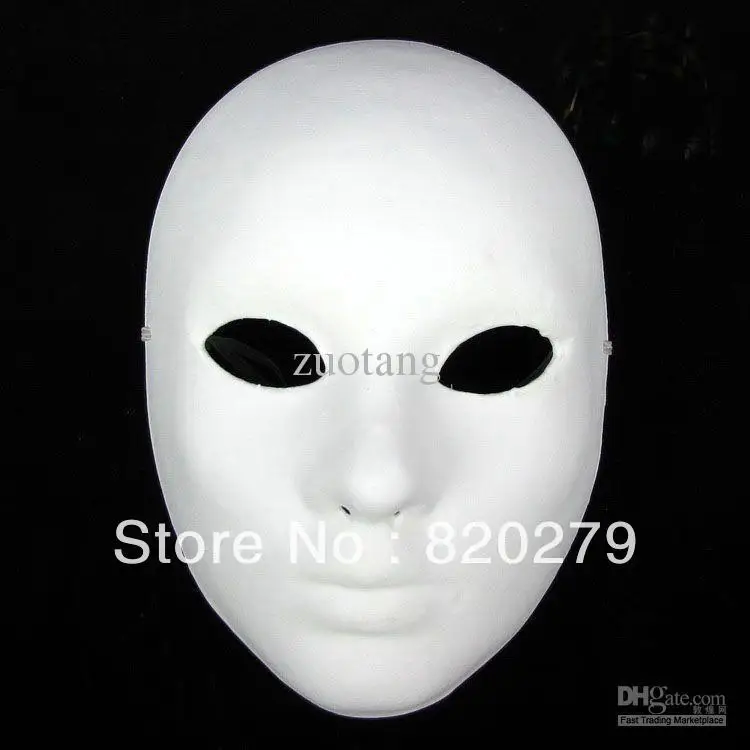Plain White DIY Сгущает Женщины Анфас Окружающей Целлюлозно Маски Изобразительного