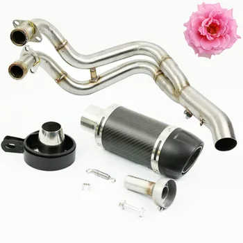 

MT07 FZ07 Full Front Exhaust System Pipe Motorcycle Muffler Mid Tube DB Killer FOR YAMAHA MT-07 FZ-07 2013-2017 Year AK129