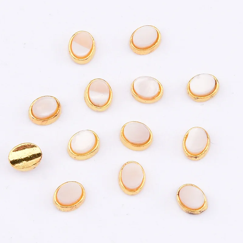 10pcs Gold metal nail decorations geometrical nail stone nagel steentjes pearl rhinestone japanese art jewelry styles TCJ127 - Цвет: TCJ133b