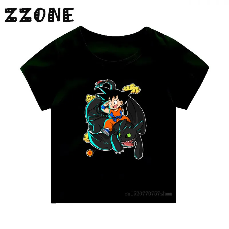 Детская одежда с принтом с героями мультфильмов футболки Goku с персонажами из аниме «Драконий жемчуг зет футболка детские летние футболки, одежда для мальчиков и девочек, 5072V