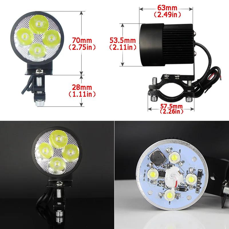 2 шт. светодиодные фары для мотоцикла 20 Вт 6000 К|light fog|light ledlight led light |