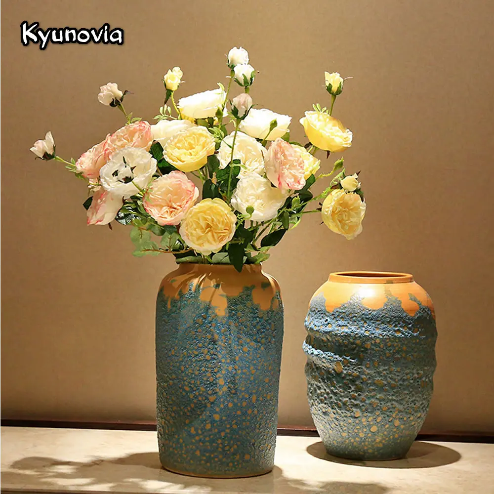Kyunovia Austin Roses Artificial Silk Flowers For Wedding Decoration