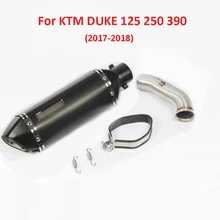For KTM DUKE 250 390 Motorcycle Exhaust Pipe Mid Tube Muffler with DB Killer Exhaust Systen for KTM 125 250 390 RC390 2017 2018 цена For KTM DUKE 250 390 Motorcycle Exhaust Pipe Mid Tube Muffler with DB Killer Exhaust Systen for KTM 125 250 390 RC390 2017 2018 цены онлайн
