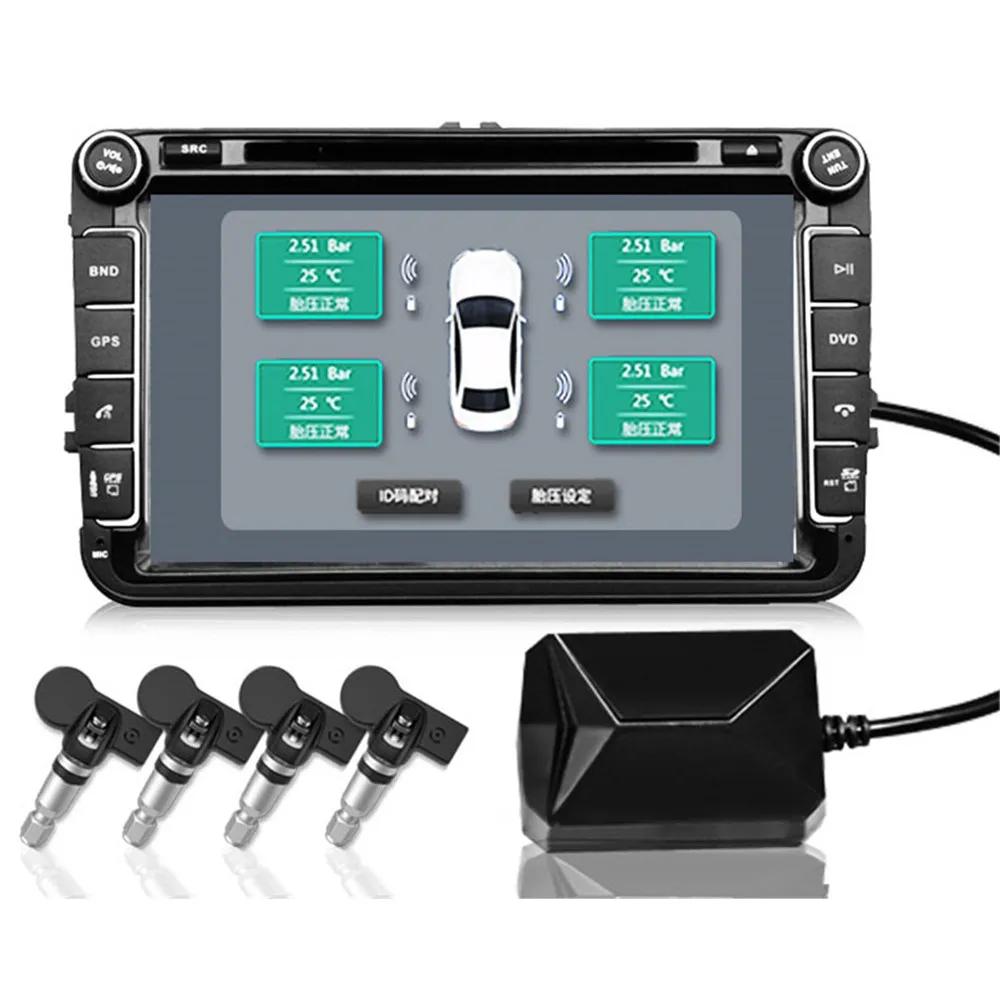 

Mini USB Tire Pressure Monitoring System TPMS Android Navigation Wireless Tire Pressure Monitor USB External Alarm System TY06