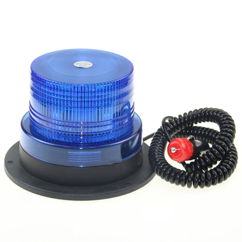 

4 Inch Inch Dome 12 Led Magnet Mount Construction Vehicle Car Warning Strobe Light Beacon Blue Police Flashing Lights (Blue)