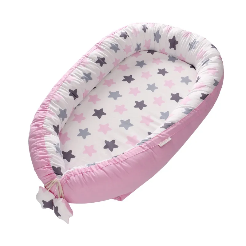 Newborn Baby Middle Bionic Bed Washable Portable Cotton Cradle Bumper Multiple Styles Travel Isolation Bed