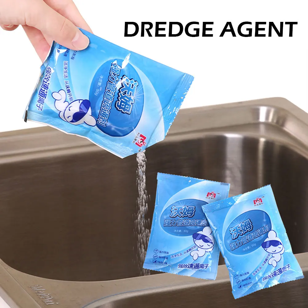 Powerful Sink Drain Cleaner Sewage Decontamination For kitchen toilet cleaning powder Bathroom Hair Filter Strainer Powder