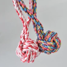 Free shipping Pet Puppy Dog Cotton Rope Pet Dog Toy Chew Ball Tooth Cleaning Dog Puppy Training Toy