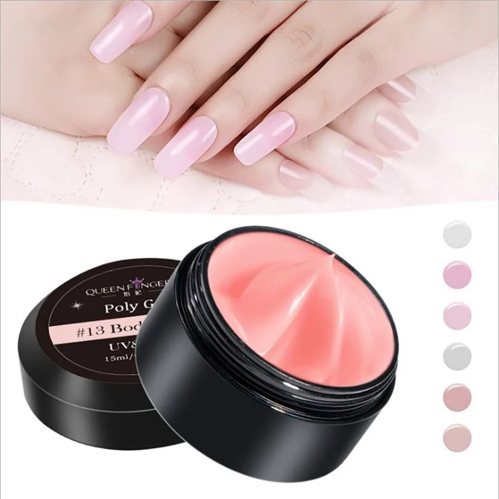 

6 COLOR Poly Gel Nail Poly Gel Starter Nail Solution for Starter & Professional Nail Tec All For Manicure Set Nails Extensions