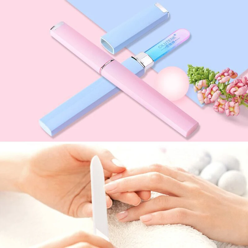 

1 pcs Nail Files Durable Crystal Glass Sanding Buffer Block Pedicure Manicure Device Tool for Women Girl Polishing Professional