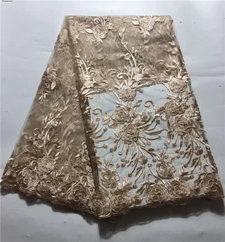 

Blue African Laces Fabric Embroidered Nigerian Guipure French Lace Fabric High Quality 2017 French Net Lace Fabric (JY-2-19