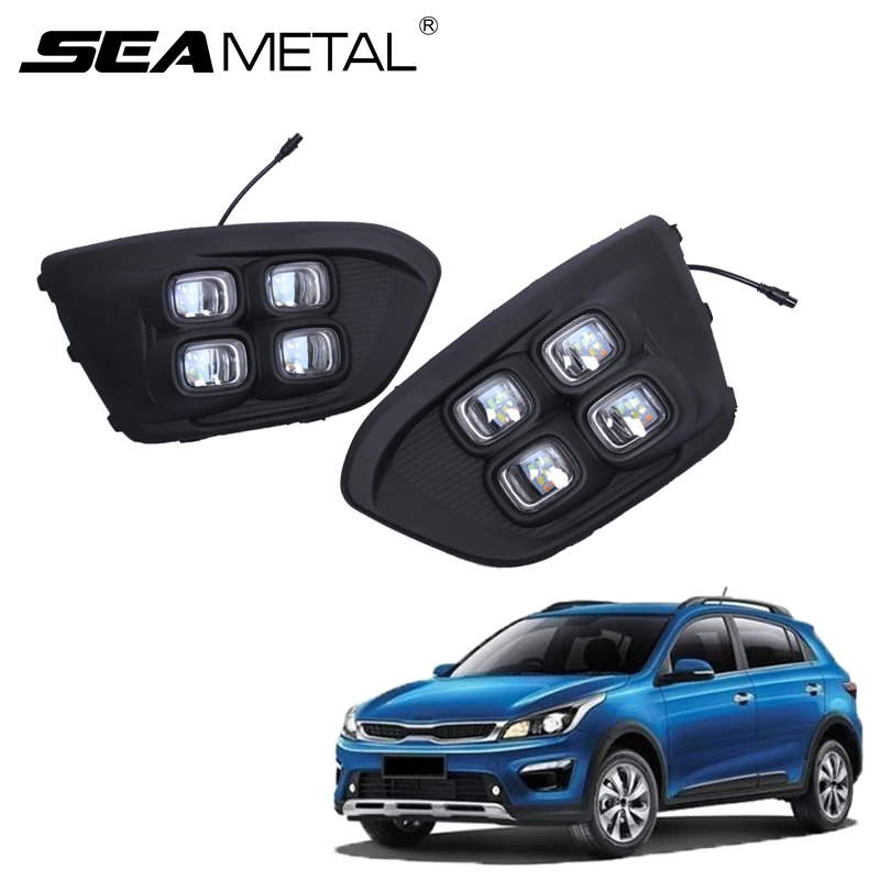Car Light LED Day font b Lamp b font For Russia KIA RIO X Line 2018