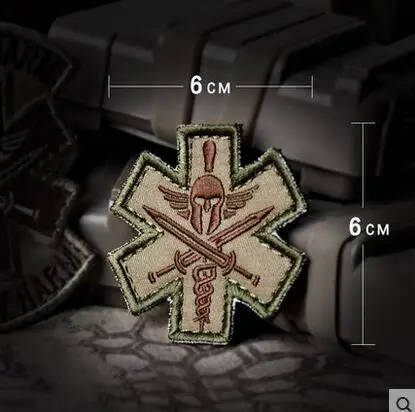 Военная Вышивка Sparta военная 3D тактическая нашивка на крючок и петлю военный
