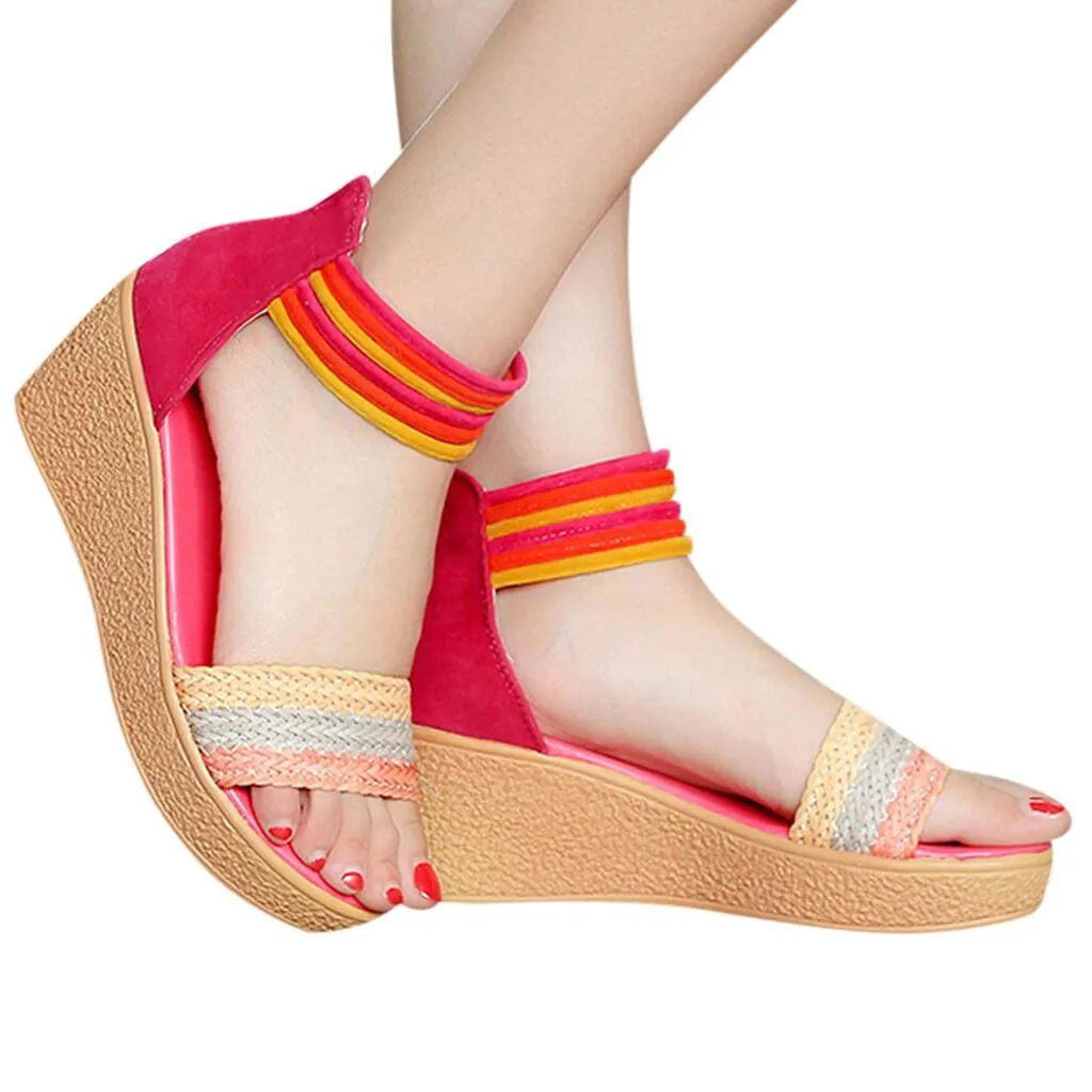 

SAGACE Thick Bottomed Roman Women Wedge Platform Sandals Ladies Shoe Women Sandals Platform Gladiator Wedge High Heel