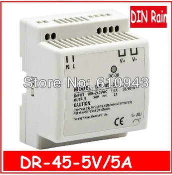 

DR-45W-5V 5A Single Output Switching power supply for LED SMPS AC to DC