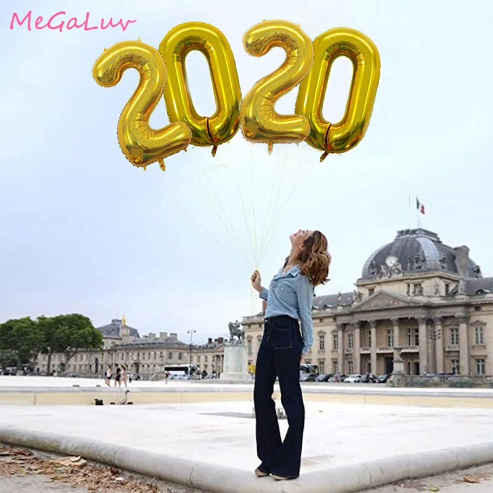 32inch 16inch New Year 2020 Number Foil Balloons Rose Gold Silver Air Balloons Christmas Decorations Happy New Year 2020 Globos 32inch 16inch New Year 2020 Number Foil Balloons Rose Gold Silver Air Balloons Christmas Decorations Happy New Year 2020 Globos