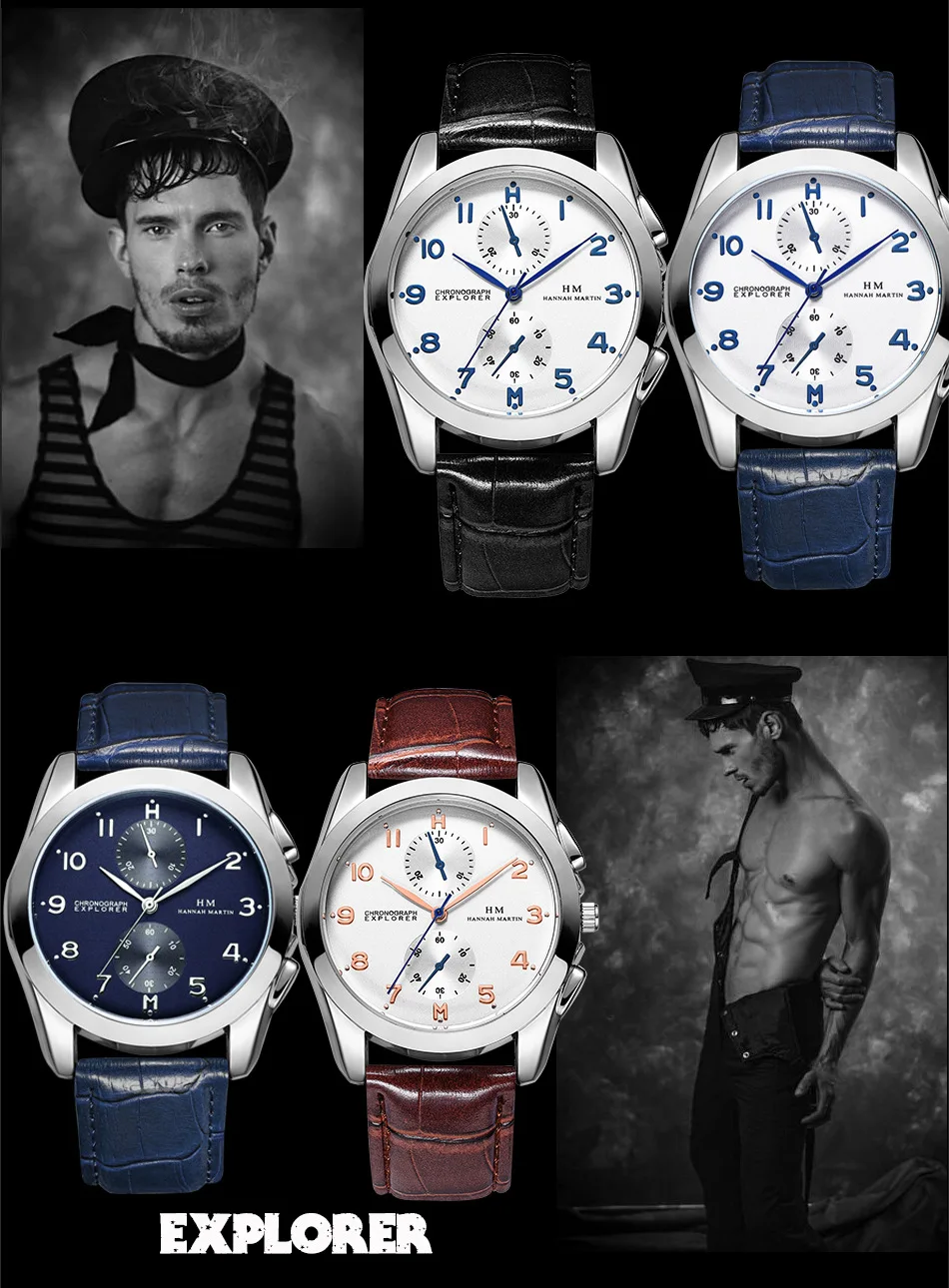 Настоящие кварцевые часы мужские новые горячие дропшиппинг водонепроницаемые спортивные мужские Montre мужской верх люксовый бренд ручные часы Relogio Masculino