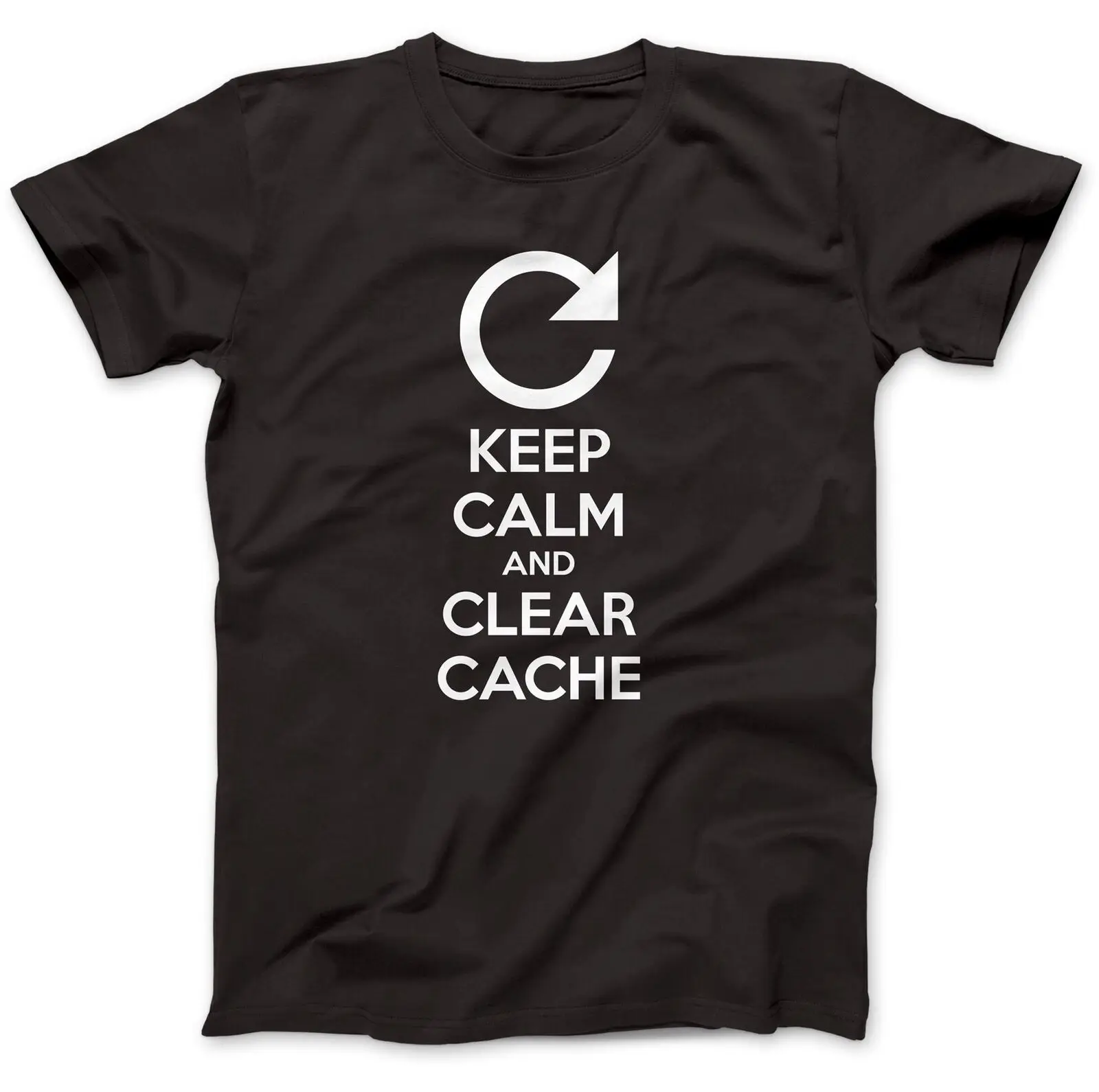 Keep Calm And Clear cache Футболка 100% хлопок высокого качества веселый подарок Present2019 модный