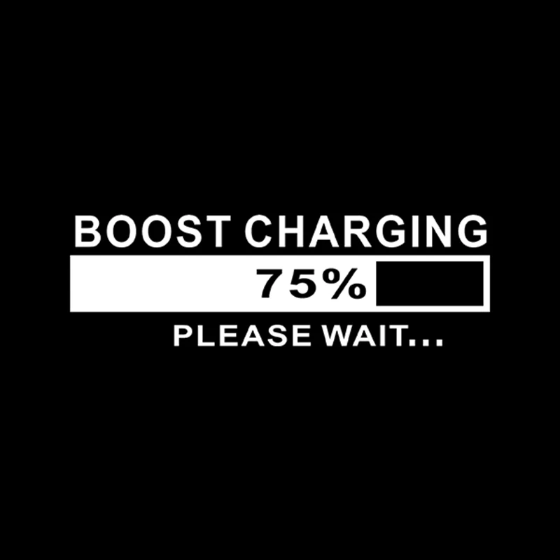 BOOST CHARGING JDM Sticker Vinyl Decal Car Drift Turbo Euro Fast Truck