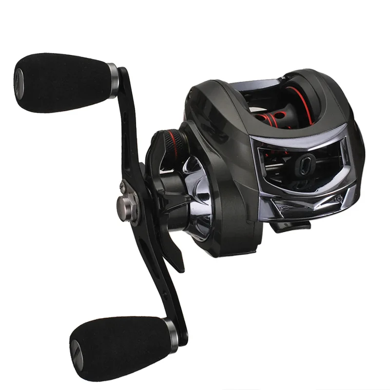 Kopen Lokken hengel set 12 + 1 Reel Baitcast wiel 6.3 1 snelheid Verhouding Links Rechts Handvat Metalen Vissen Wiel Moulinet Peche