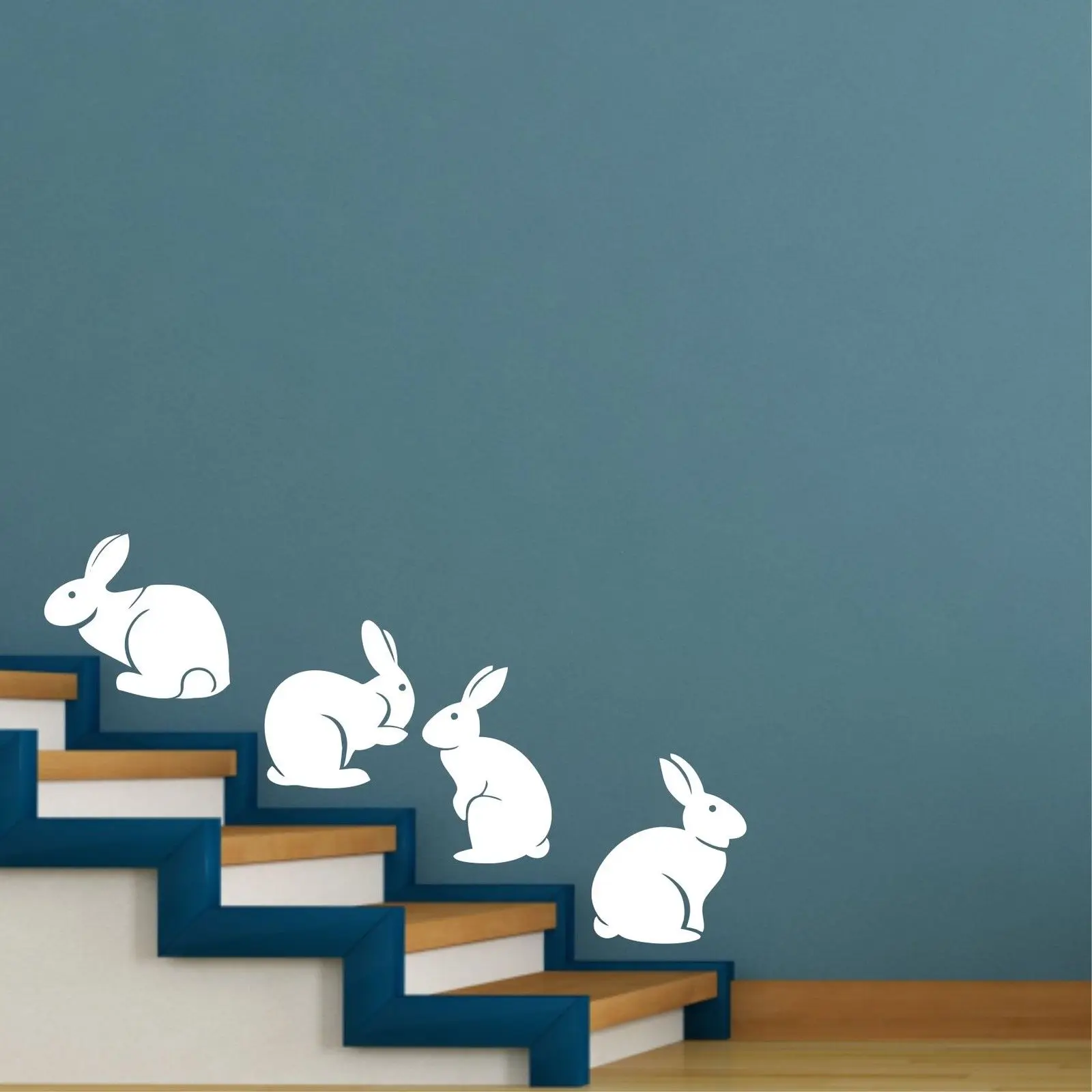 A007 Cute Bunny Rabbits Wall Sticker Baby Nursery Rabbits Wall Decal