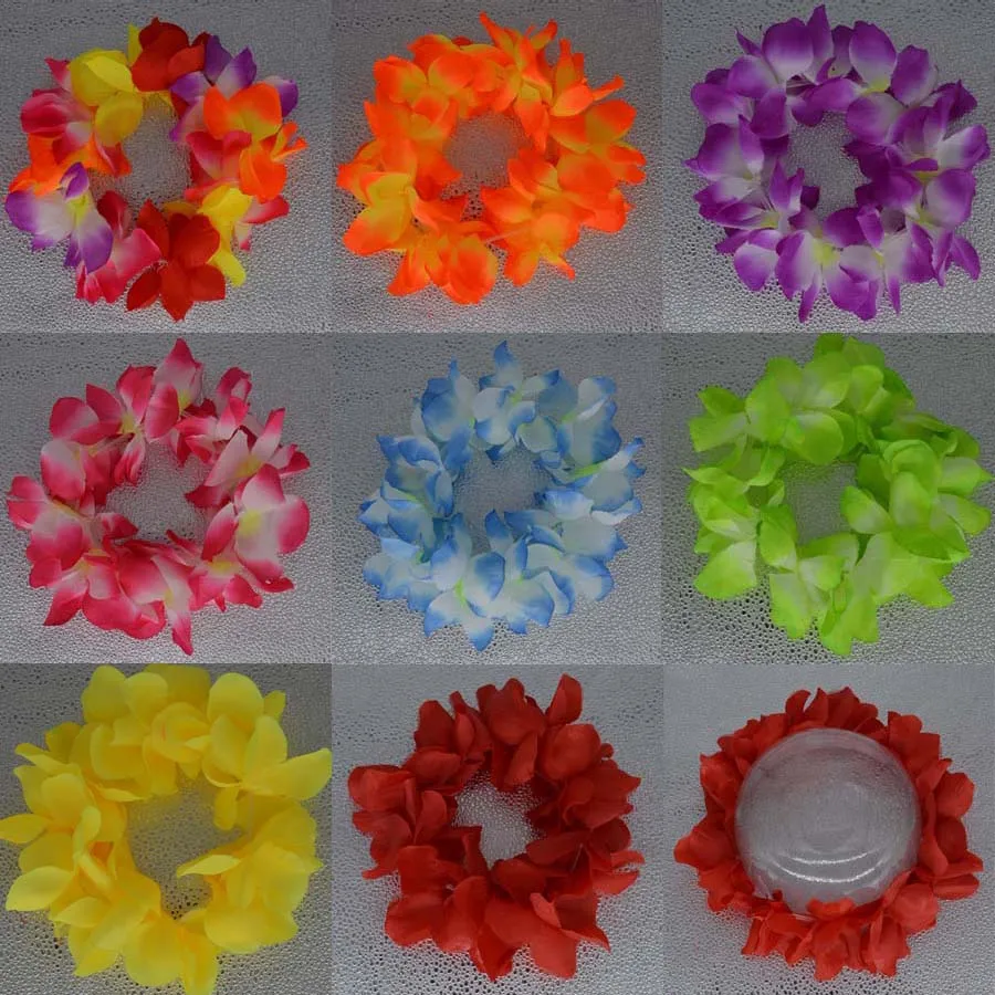 Hawaiian Flower Lei Headband Hula Garland Wreath Headband Head Wear