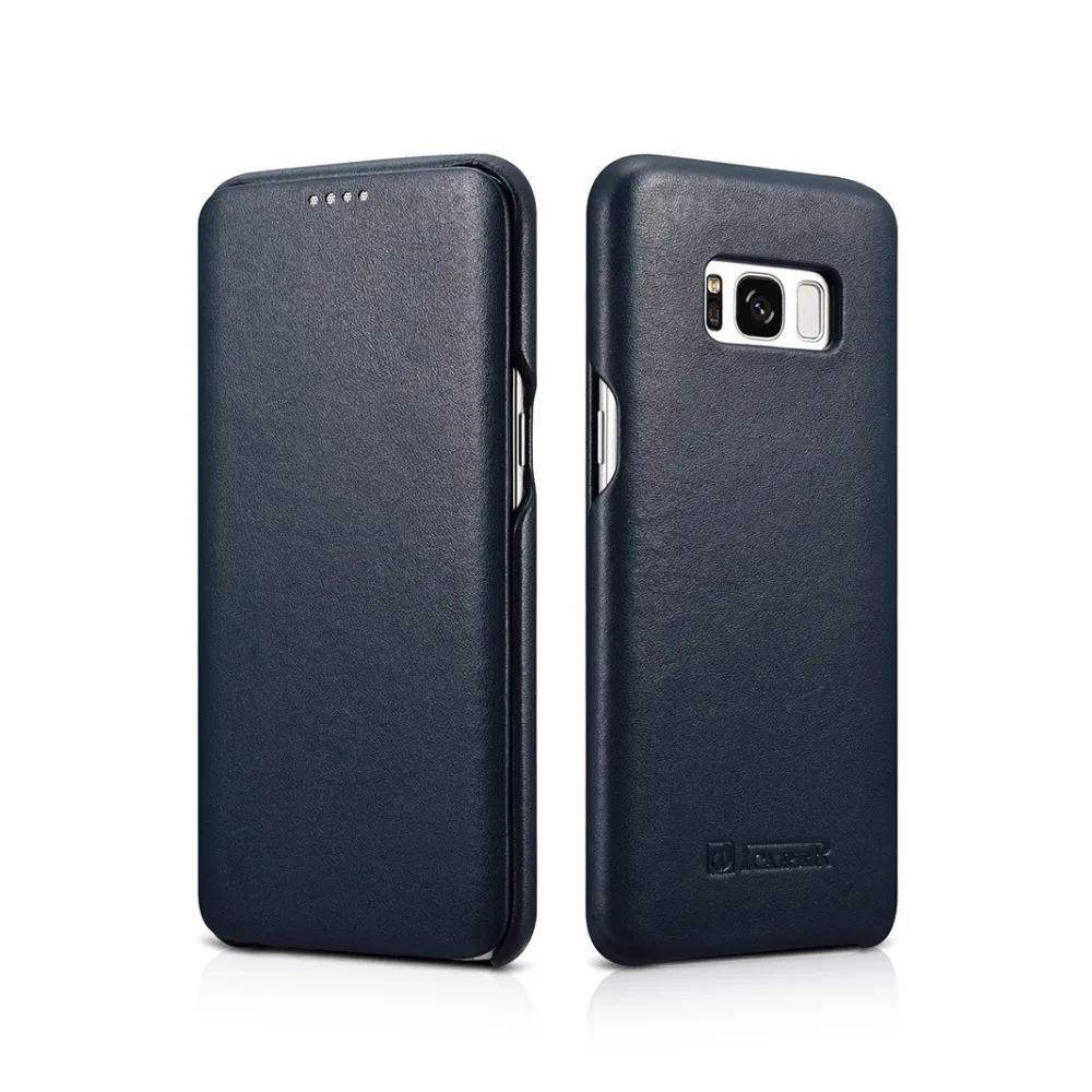 

ICARER Colorful High Quality Luxury Case For S8 Real Cowhide Leather Filp Cover Case For Samsung Galaxy S8 Plus Case Best Gift