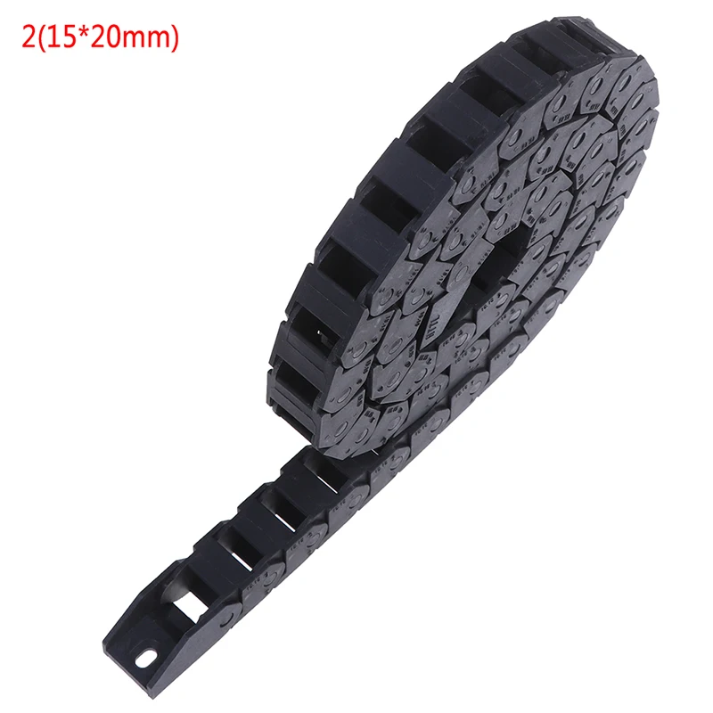 Cable Chain Semi-Enclosed 15*20 30 40 50mm Wire Transmission Carrier Plastic Drag Towline For 3D Printer CNC Engraving Machine