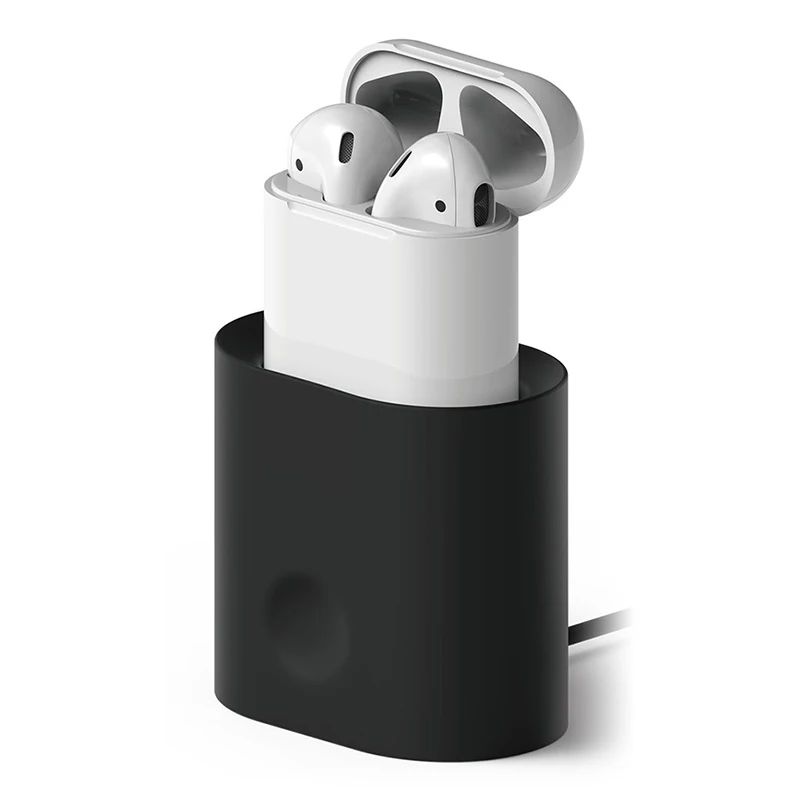Силиконовая зарядная станция Подставка для зарядки Apple Airpods док мягкий
