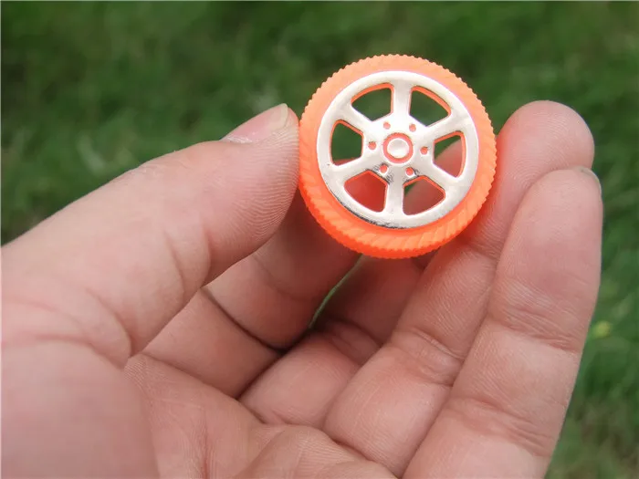 

4pcs/lot K344 30mm Diameter Orange Toy Car Tires Wheel Plastic DIY Parts Free Shipping Russia