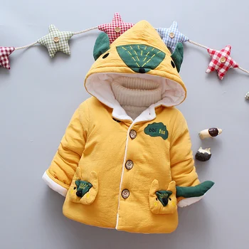 

2018 Winter warm Jackets For Boy's clothes Children's Clothing 0-4Y toddler girls Hooded Outerwear Windbreaker Baby Kids Coats