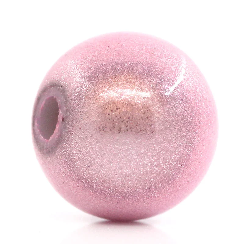 

DoreenBeads ABS Spacer Beads Round Pink Miracle/Illusion 8mm Dia, Hole:Approx 1.7mm, 100PCs (B25937), yiwu