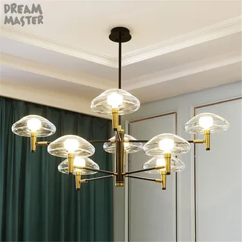 

Glass Led Lamp Modern Design Chandelier Ceiling Living Room Bedroom Dining Room Light Fixtures Decor Home art lustres Lighting