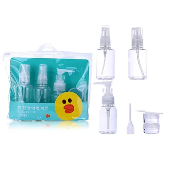 

7 Pcs1SET Mini Plastic Transparent 75ml/50ml/10g Small Empty Spray Bottle For Travel Make Up And Skin Care Refillable Bottle