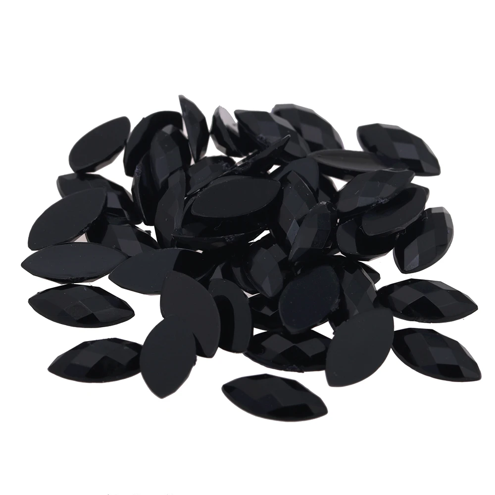 

DIY Rhinestones 6x12mm 50pcs Marquise Earth Facets Normal colors Acrylic Strass Nail Art Decorations
