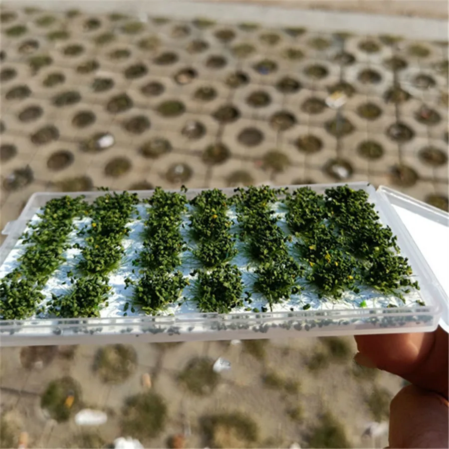 architecture model grass in ho train layout05