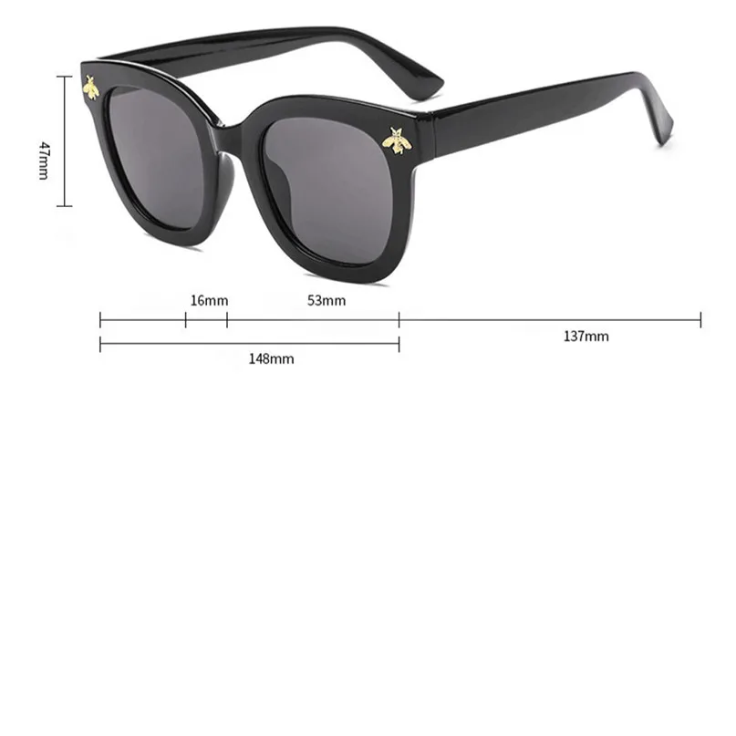 2018 Women Man Vintage Bees Sunglasses Retro Big Frame Eyewear Cycling Glasses Sunglasses Women Sports Glasses #2M30 (13)