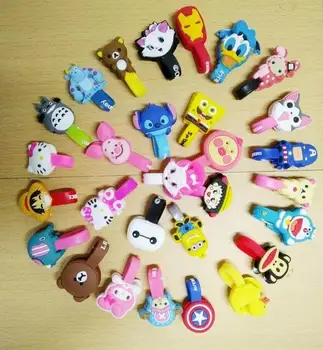 

Cute Cartoon Snap Earphone Cable Organizer Charging Cable Winder 100pcs/lot