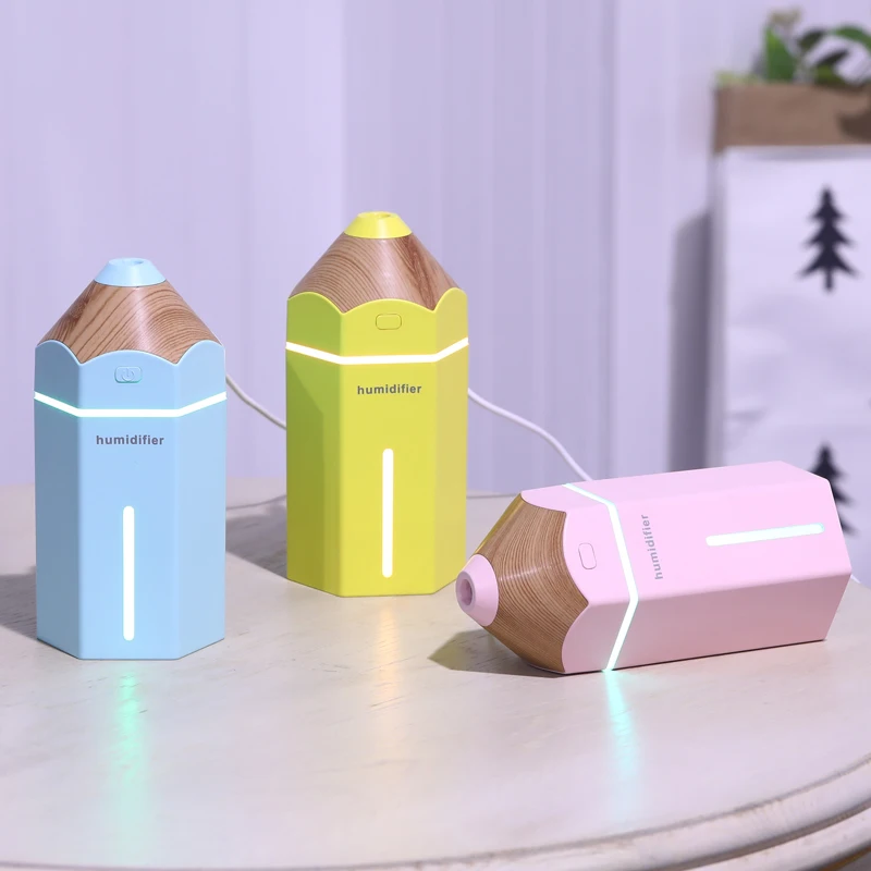 New 230ml Pencil Humidifier Ultrasonic Mini USB Fogger LED Purifier Aromatherapy Essential Oil Diffuser Car air freshener