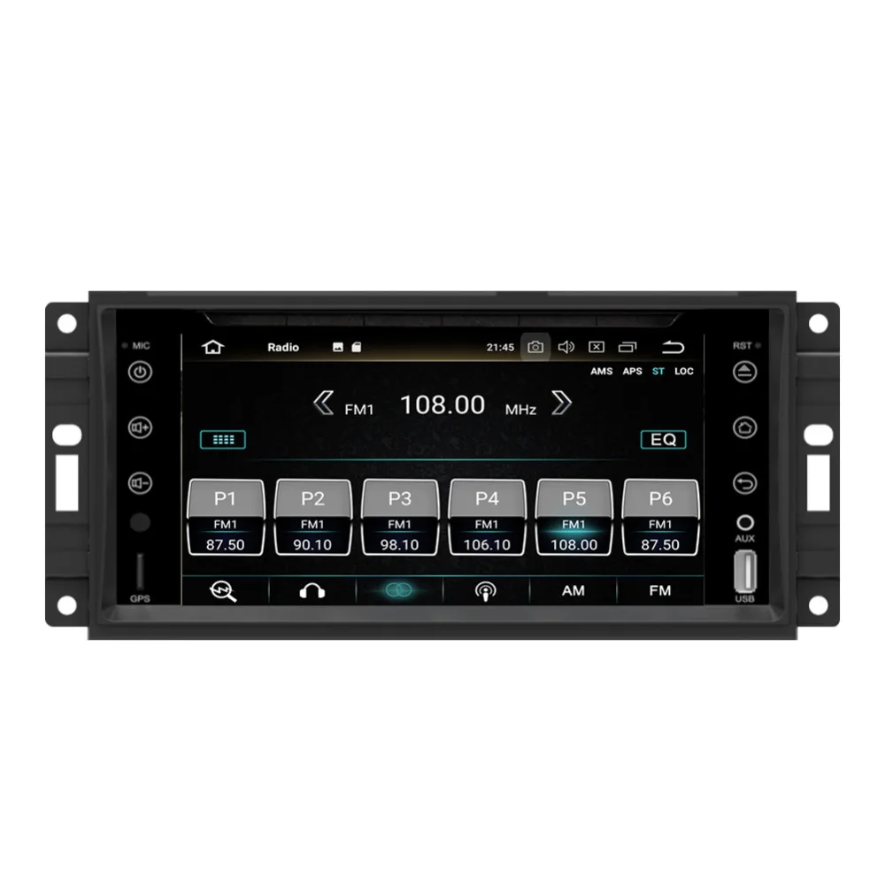 Sale Android 8.0 Octa Core 4GB RAM Car GPS Navigation For Jeep Wrangler Commander Dodge 2007-2013 Radio Stereo CD DVD Player Wifi 5