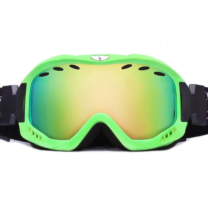 Green Frame Benice лыжные очки двойные линзы противотуманный, сферический профессиональные очки маска для мужчин и женщин катание на лыжах Сноубординг очки - Цвет: Green Frame