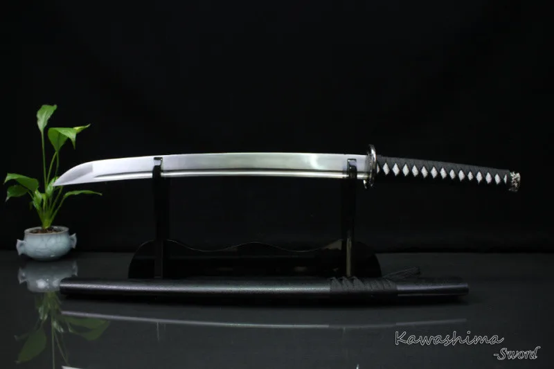 Декоративный меч 1045 углерода Сталь японские мечи 3 шт./компл. с Дисплей Стенд украшение дома-черный Цвет