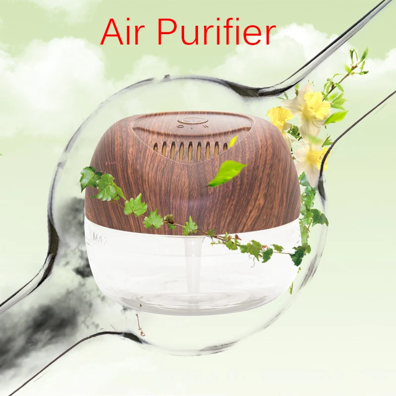 2150ML Wood Grain Portable Air Purifier Office Home Air Cleaner